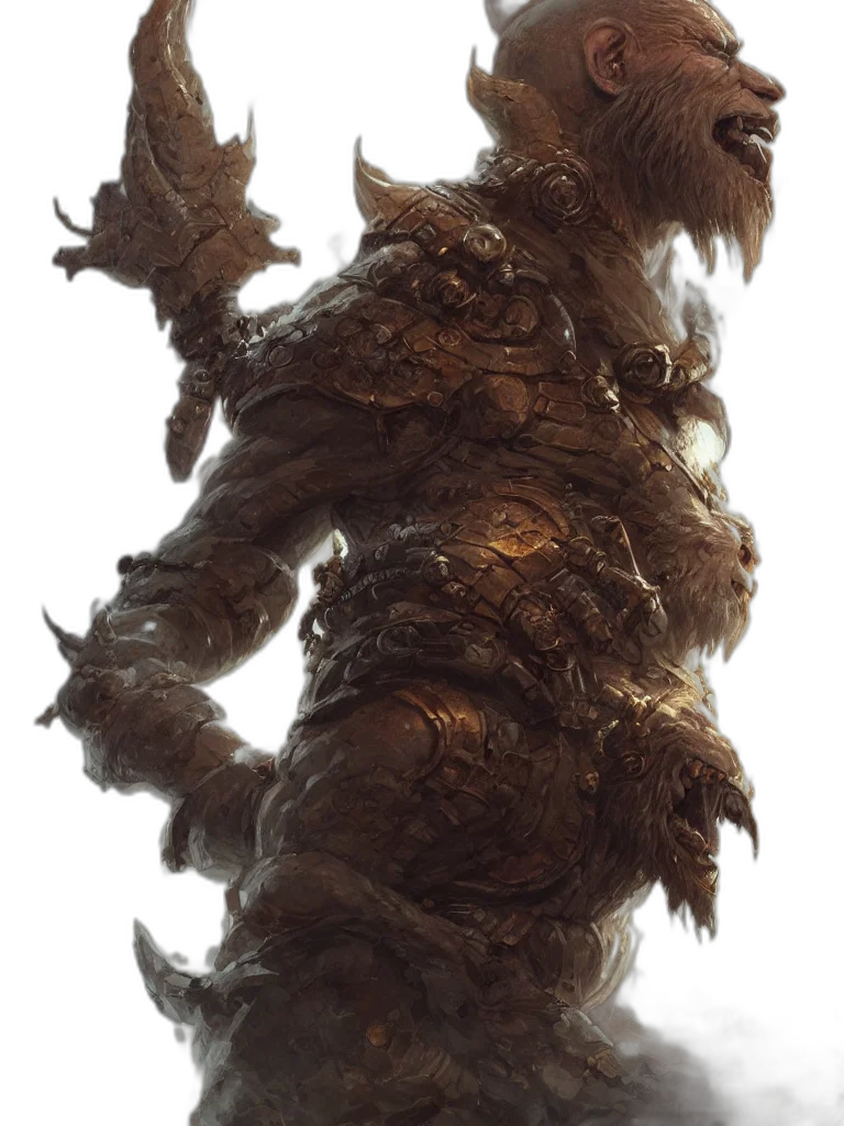 creature, hair, dragon, staff transparent PNG cut-out