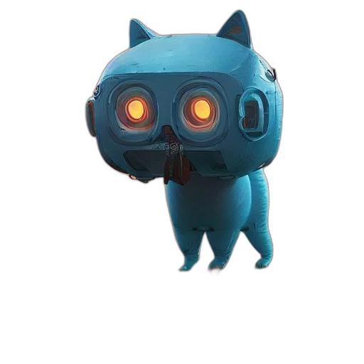 robot, creature, mask, animal, 3d render, concept art, cyberpunk, fantasy art transparent PNG cut-out