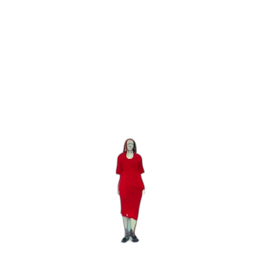 dress, robot, face, creature, pixel art, concept art, 3d render, vaporwave transparent PNG cut-out