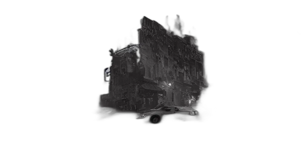 car, robot, building, weapon transparent PNG cut-out