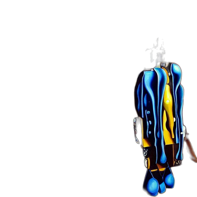 dress, jacket, robot, staff, 3d render, concept art, pixel art, photorealistic transparent PNG cut-out