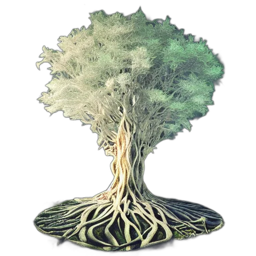 tree, hair, crown, concept art, 3d render, photorealistic, fantasy art, life transparent PNG cut-out