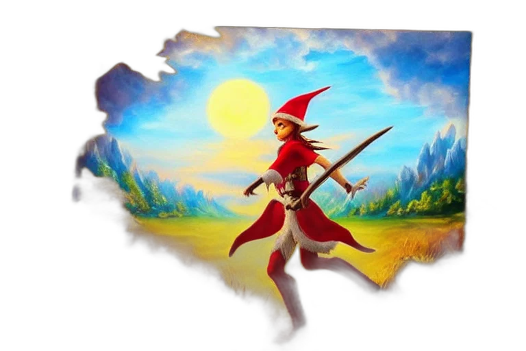 concept art, fantasy art, pixel art, elf, fantasy, painting, ultra, realistic transparent PNG cut-out
