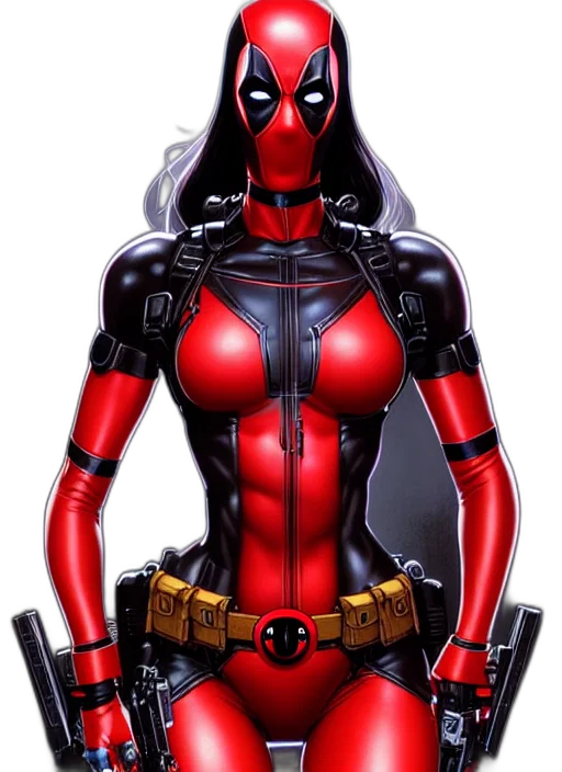 comic book art, concept art, pixel art, 3d render, red, symmetry, gantz, portrait transparent PNG cut-out