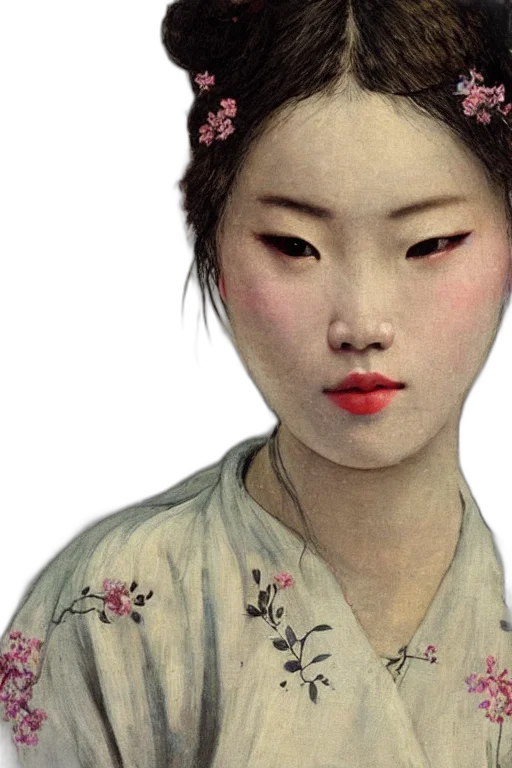 face, dress, photorealistic, oil painting, fantasy art, concept art, red, pastel transparent PNG cut-out