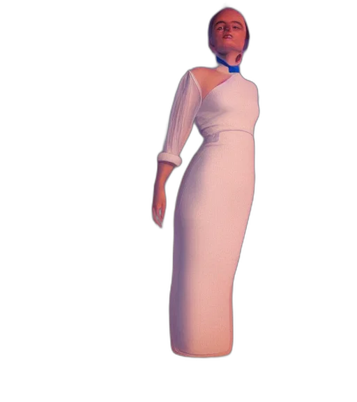 dress, staff, robot, creature transparent PNG cut-out