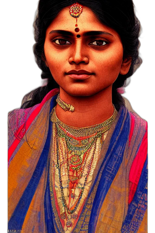 jewelry, face, photorealistic, oil painting transparent PNG cut-out