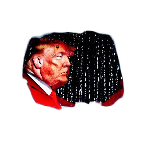 jacket, hat, hair, crown, vaporwave, cyberpunk, pixel art, concept art transparent PNG cut-out