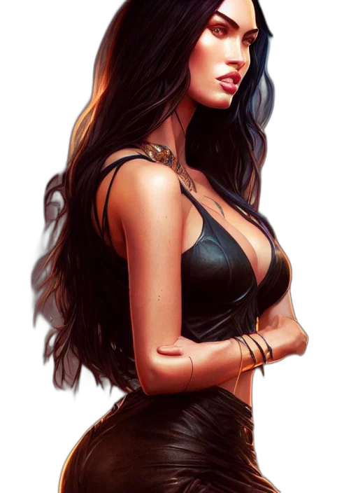 dress, hair, fantasy art, photorealistic transparent PNG cut-out