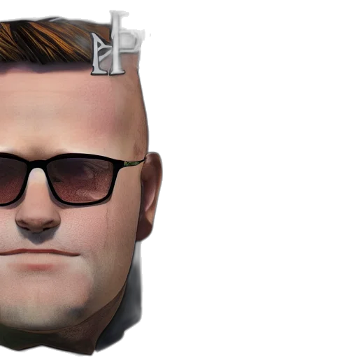 face, mask, jacket, crown, 3d render, cartoon, photorealistic, concept art transparent PNG cut-out