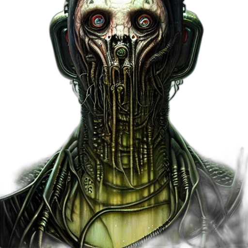 robot, mask, face, creature, cyberpunk, concept art, comic book art, fantasy art transparent PNG cut-out