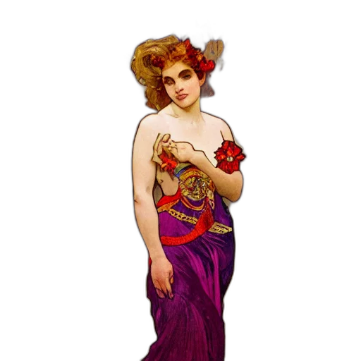 dress, jewelry, staff, pixel art, concept art, fantasy art, photorealistic, red transparent PNG cut-out