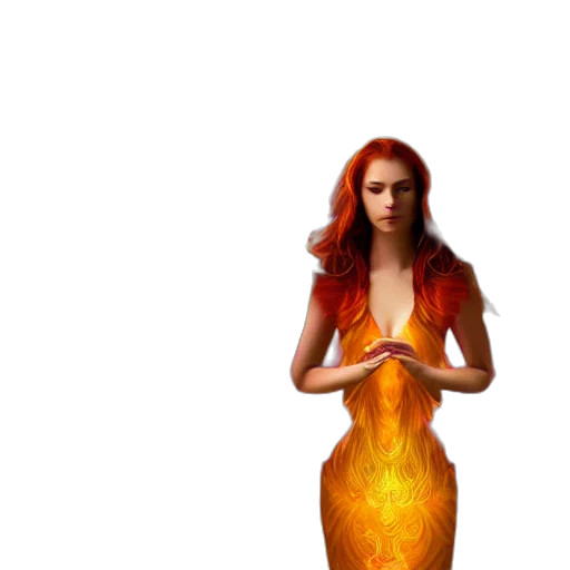dress, hair, dragon, creature, fantasy art, concept art, pixel art, 3d render transparent PNG cut-out