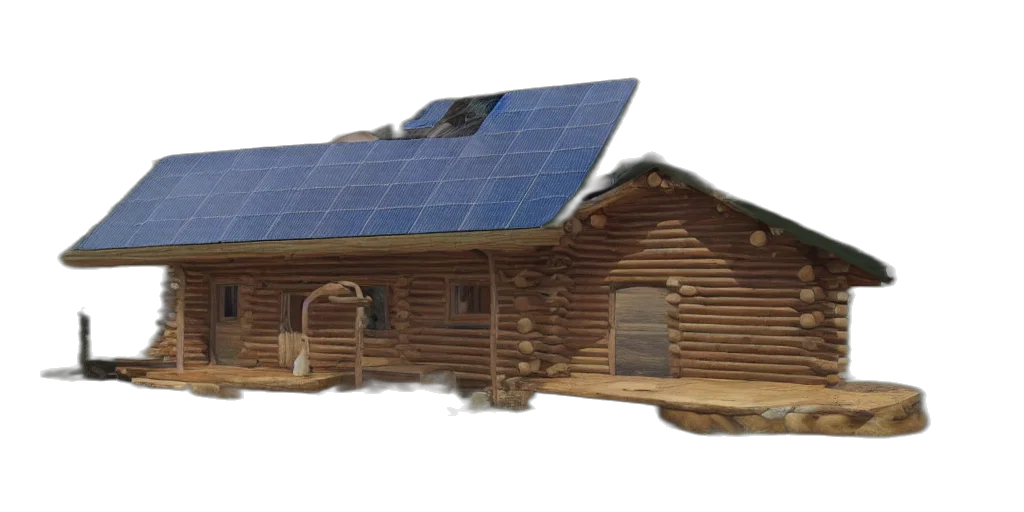 building, 3d render, log, cabin transparent PNG cut-out