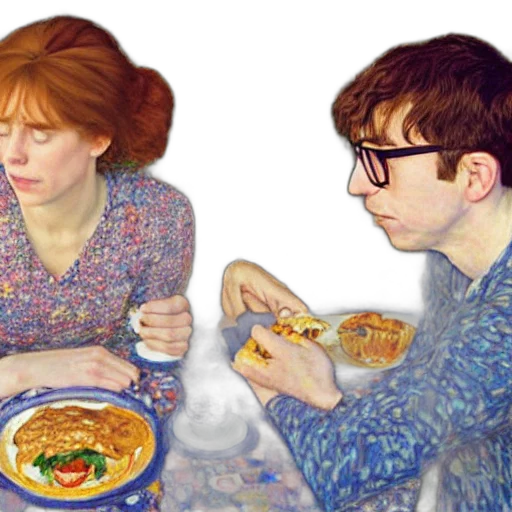 food, photorealistic, oil painting, pixel art transparent PNG cut-out
