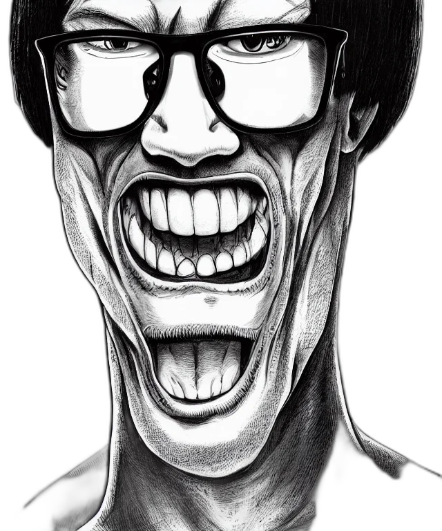face, mask, creature, comic book art transparent PNG cut-out