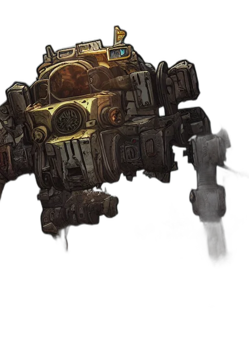 robot, weapon, concept art, fantasy art transparent PNG cut-out
