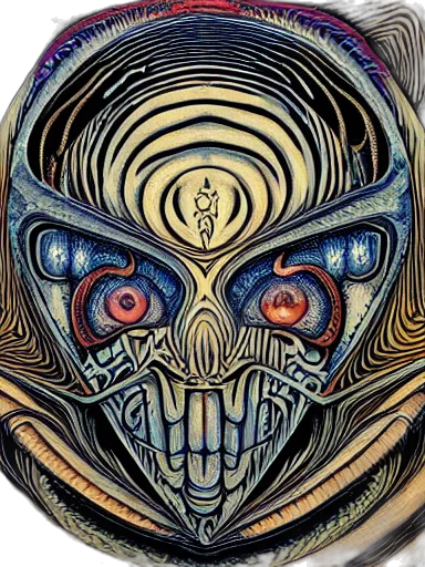 mask, face, creature, comic book art, concept art, cyberpunk, fantasy art, artwork transparent PNG cut-out