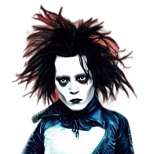 creature, mask, jacket, comic book art, cartoon, watercolor, photorealistic, portrait transparent PNG cut-out