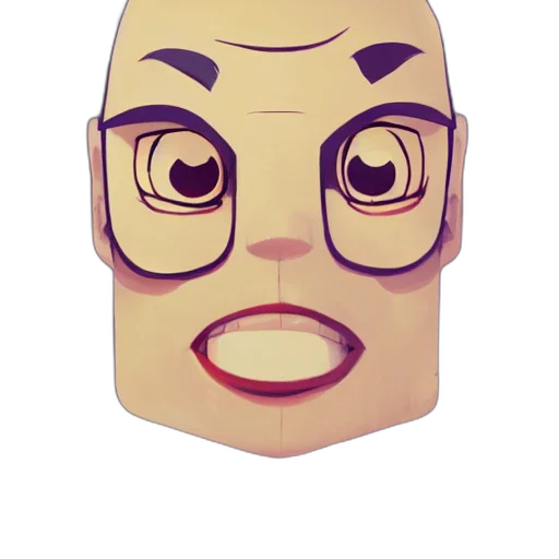mask, face, robot, crown, 3d render, cartoon, concept art, anime transparent PNG cut-out