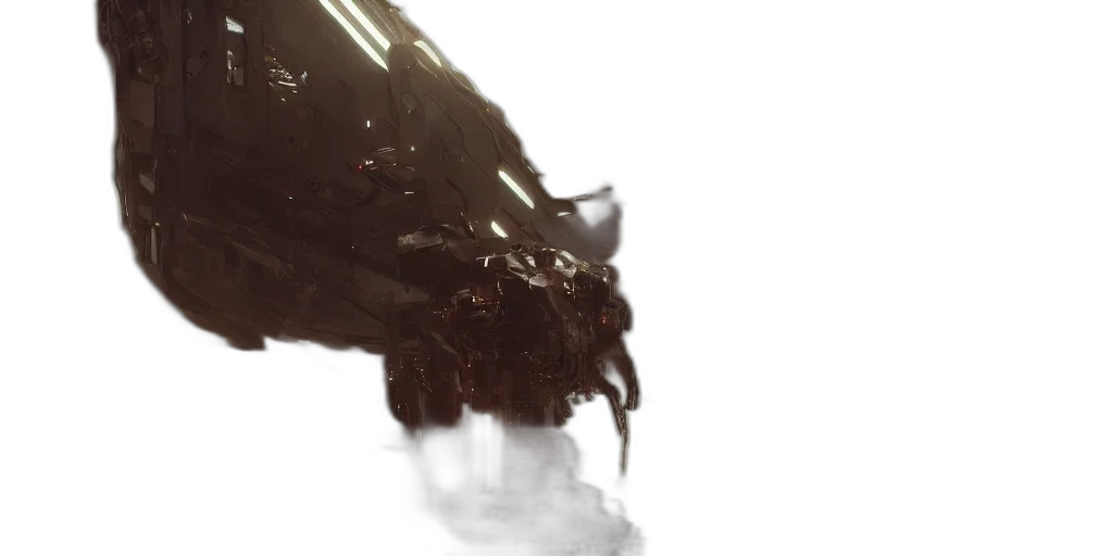 creature, dragon, hair, animal, 3d render, concept art, photorealistic, outer space transparent PNG cut-out