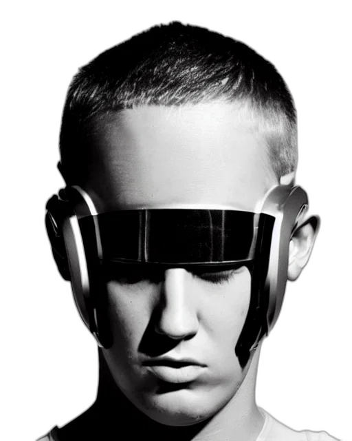 robot, mask, face, cyberpunk transparent PNG cut-out