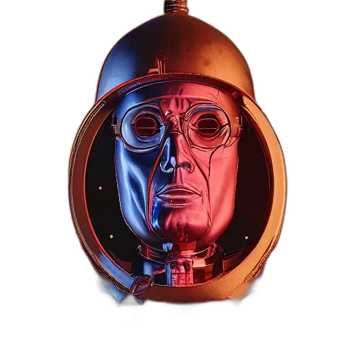 robot, mask, face, concept art transparent PNG cut-out