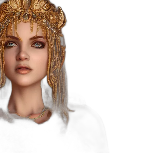 crown, jewelry, fantasy art, photorealistic, concept art, 3d render, golden, earth tones transparent PNG cut-out
