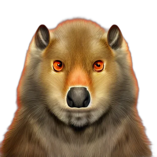 animal, face, creature, staff, photorealistic, concept art, fantasy art, 3d render transparent PNG cut-out