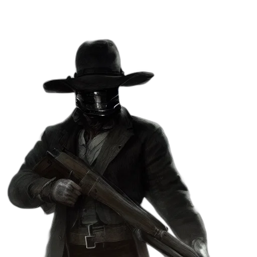 weapon, staff, hat, mask transparent PNG cut-out