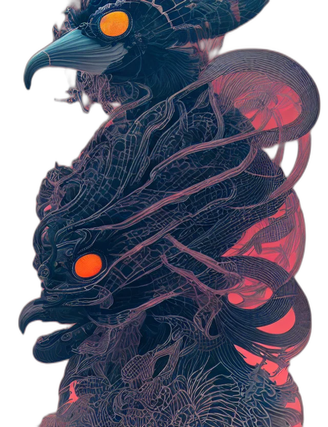dragon, creature, mask, animal, concept art, fantasy art, comic book art, watercolor transparent PNG cut-out