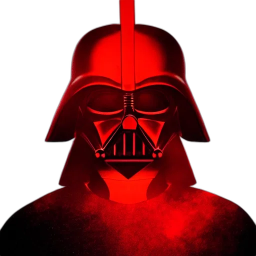 mask, staff, concept art, comic book art, photorealistic, pixel art, red, darth transparent PNG cut-out