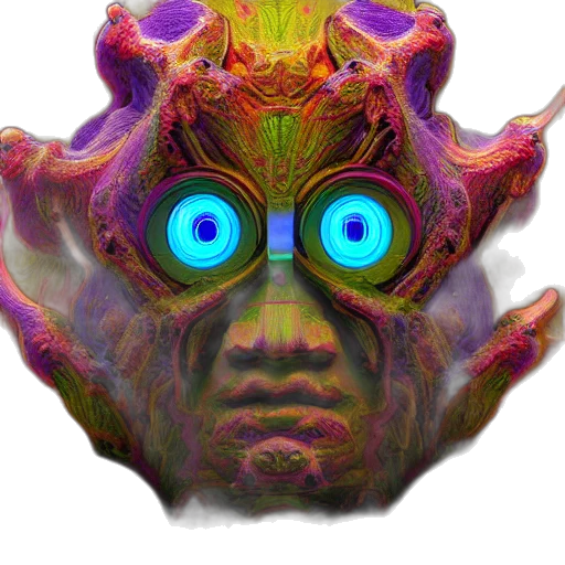 mask, creature, face, dragon, concept art, 3d render, fantasy art, pixel art transparent PNG cut-out