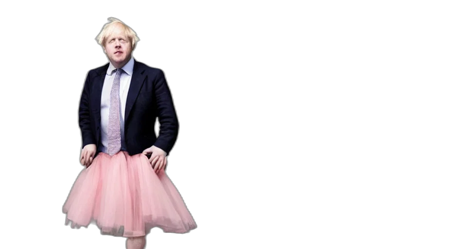 dress, boris, johnson, wearing, ballerina transparent PNG cut-out