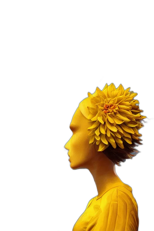 crown, flower, hat, jewelry, 3d render, photorealistic, concept art, golden transparent PNG cut-out