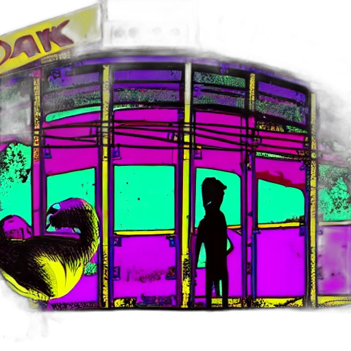 cartoon, comic book art, concept art, cyberpunk transparent PNG cut-out