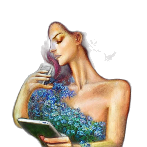 dress, watercolor, fantasy art, oil painting transparent PNG cut-out