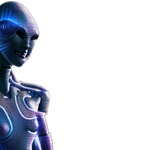 robot, 3d render, cyberpunk, concept art transparent PNG cut-out