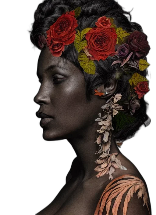 crown, flower, face, jewelry transparent PNG cut-out