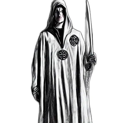 staff, jacket, sword, concept art transparent PNG cut-out