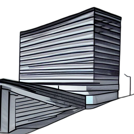 building, furniture, robot, 3d render transparent PNG cut-out