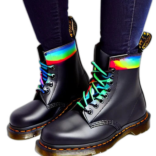 shoes, cyberpunk, 3d render, photorealistic, neon, colorful, black, leather transparent PNG cut-out