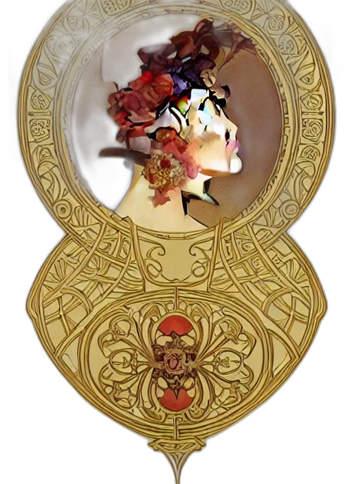 crown, jewelry, mask, face, photorealistic, fantasy art, art, nouveausymbolique transparent PNG cut-out