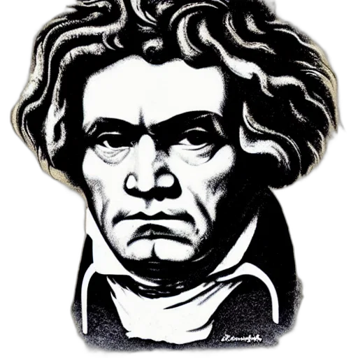 face, jacket, mask, hair, cartoon, photorealistic, comic book art, beethoven transparent PNG cut-out