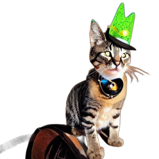 staff, hat, crown, animal, 3d render, photorealistic, concept art, photo transparent PNG cut-out