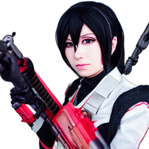 weapon, staff, robot, 3d render transparent PNG cut-out