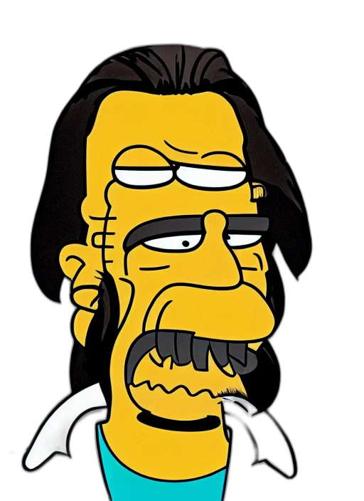 face, cartoon, photorealistic, comic book art, concept art, matt, groening, portrait transparent PNG cut-out