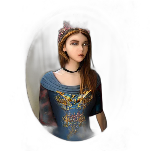 dress, crown, jewelry, face transparent PNG cut-out