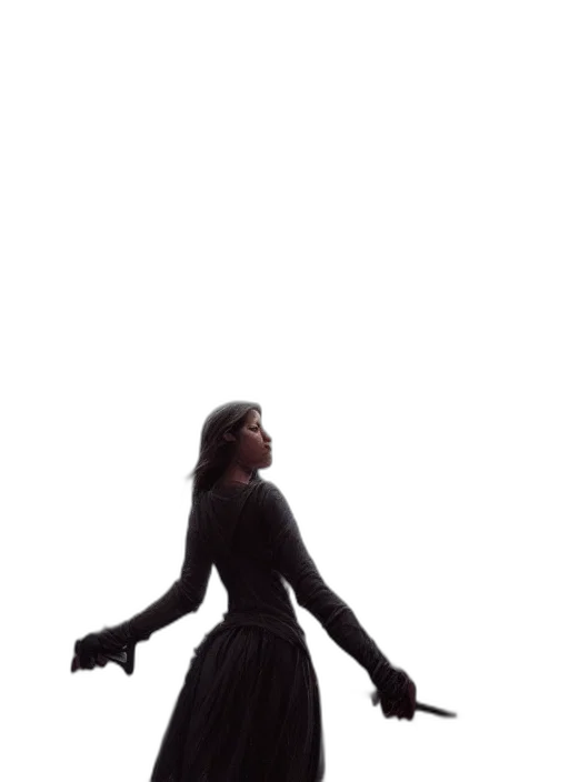dress, jacket, staff, umbrella, 3d render, photorealistic, concept art, pixel art transparent PNG cut-out