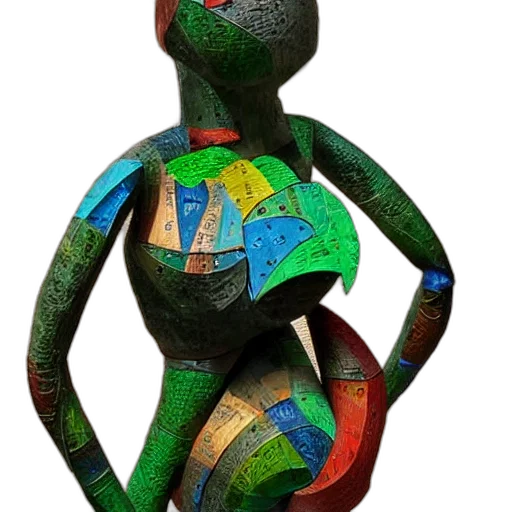 staff, robot, jewelry, 3d render, concept art, fantasy art, outer space, sculpture transparent PNG cut-out